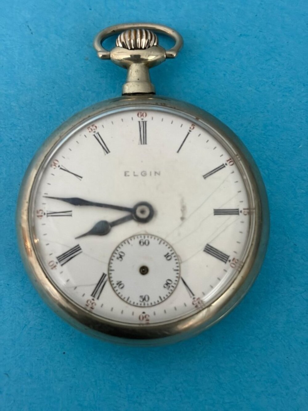 1925 Elgin Pocket Watch Model 7 480 16s 7j Fahy’s case 4 parts / repair